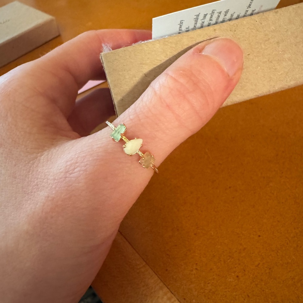 Girls Crew Dainty Three Stone Ring